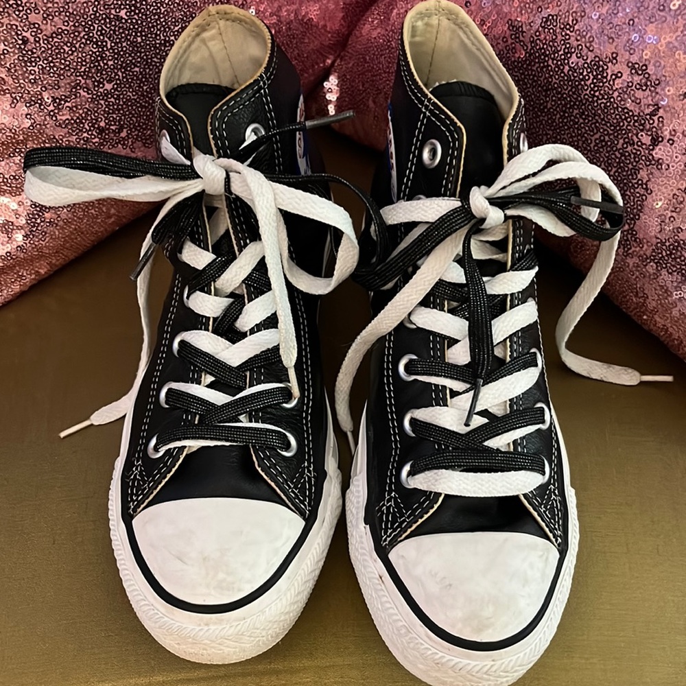 Black Leather Converse